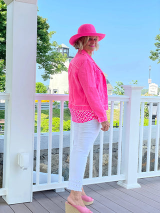 TAILORED PINK DIAMOND V SLEEVELESS LULU-B