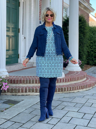 LULU-B NAVY LINEN JACKET LULU-B