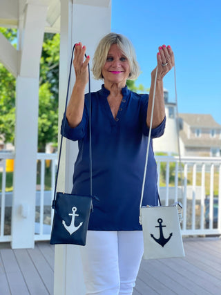 ANCHOR CROSS BODY BAG 2 COLORS BEACH STYLE