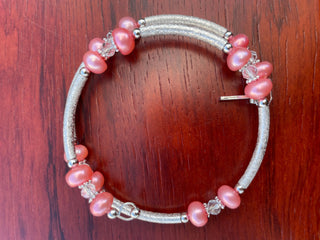 FRESH WATER PEARL CORAL BRACELET WRAP - Cathys Place