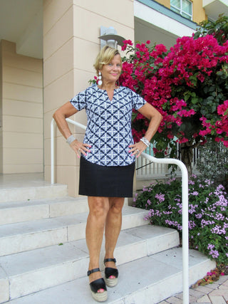 NAPLES SHORT SLEEVE TOP - Cathys Place