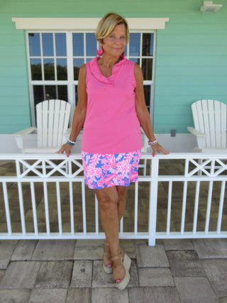 HOT PINK RUFFLE TOP - Cathys Place