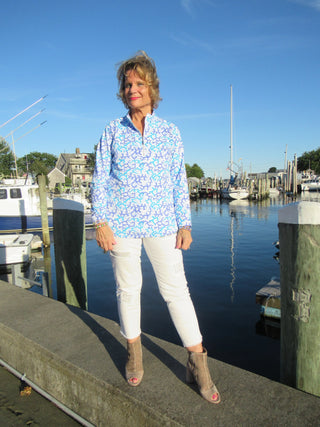 AQUA REEF ZIPPER TOP - Cathys Place