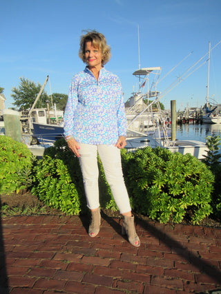 AQUA REEF ZIPPER TOP - Cathys Place