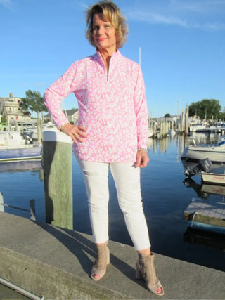 PINK REEF ZIPPER TOP - Cathys Place