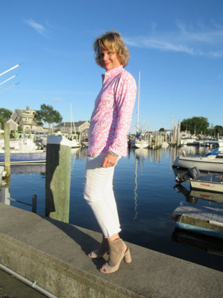 PINK REEF ZIPPER TOP - Cathys Place