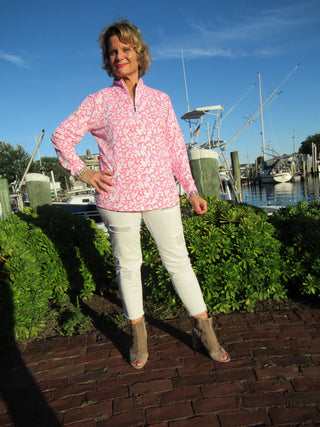 PINK REEF ZIPPER TOP - Cathys Place