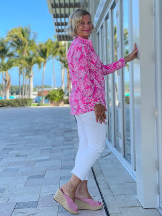 PINK LANE ZIPPER TOP - Cathys Place