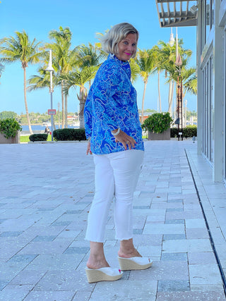 AQUA LANE ZIPPER TOP - Cathys Place