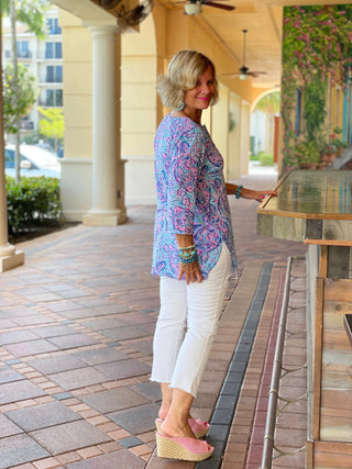 BLUE ISLE PINEAPPLELE TUNIC - Cathys Place