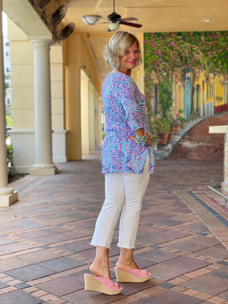 BLUE ISLE PINEAPPLELE TUNIC - Cathys Place
