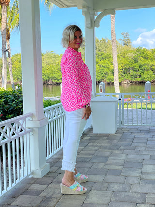PINK DIAMONDS FULL ZIPPER JACKET - Cathys Place