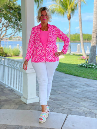 PINK DIAMONDS FULL ZIPPER JACKET - Cathys Place