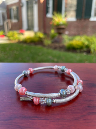 FRESH WATER PEARL CORAL BRACELET WRAP - Cathys Place