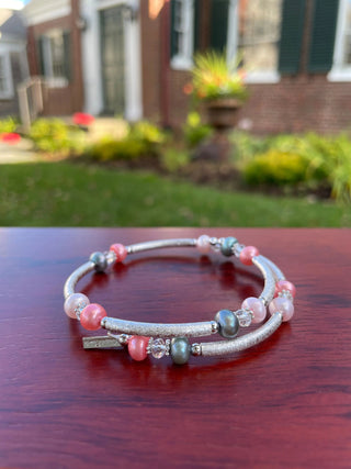 FRESH WATER PEARL CORAL BRACELET WRAP - Cathys Place