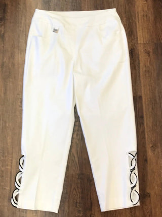 WOMENS RHINESTONE CAPRI WHITE - Cathys Place