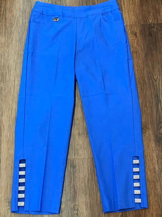 EMBELLISHED  LATTICE CAPRI COBALT - Cathys Place