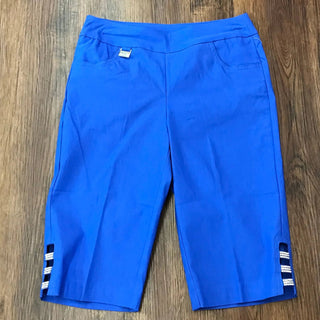 COBALT RHINESTONE BERMUDA 13" INSEAM - Cathys Place