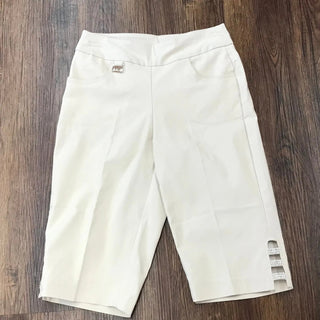 LULU B WHITE RHINESTONE BERMUDA 13" INSEAM - Cathys Place