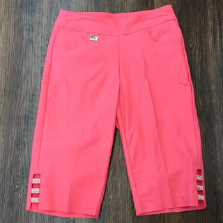 LULU B CORAL BERMUDA RHINESTONE 13" INSEAM - Cathys Place