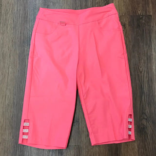 LULU B CORAL BERMUDA RHINESTONE 13" INSEAM - Cathys Place