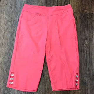 LULU B CORAL BERMUDA RHINESTONE 13" INSEAM - Cathys Place