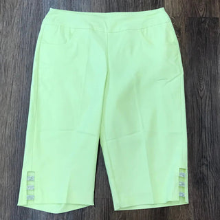 LULU B LIME RHINESTONE BERMUDA 13" INSEAM - Cathys Place