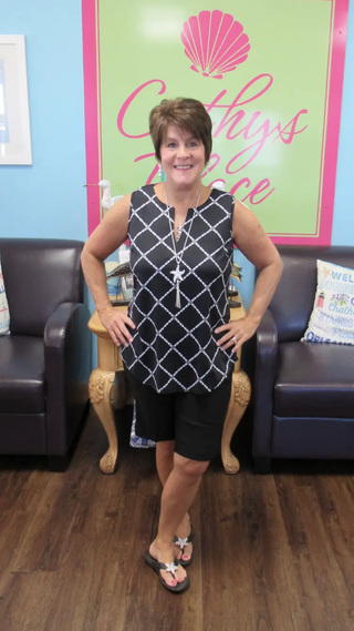 BLACK BERMUDA SHORT 10" INSEAM - Cathys Place