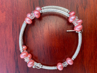 FRESH WATER PEARL CORAL BRACELET WRAP - Cathys Place
