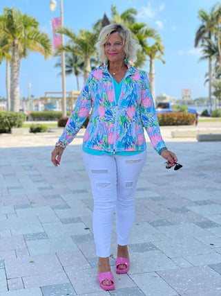 SEASHELL BEACH FULL ZIPPER - Cathys Place