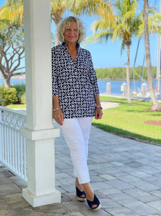 BRIGHTEN BLUE TUNIC - Cathys Place
