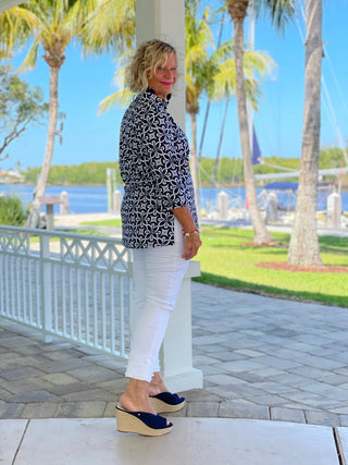 BRIGHTEN BLUE TUNIC - Cathys Place