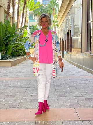 HOT PINK TAILORED V LULU-B