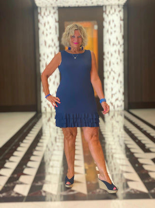 SIERRA NAVY SHIFT RUFFLE - Cathys Place