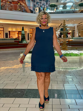 SIERRA NAVY SHIFT RUFFLE - Cathys Place
