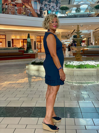 SIERRA NAVY SHIFT RUFFLE - Cathys Place