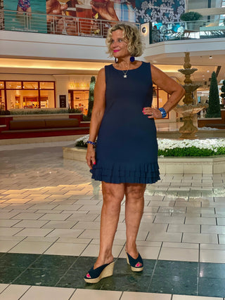 SIERRA NAVY SHIFT RUFFLE - Cathys Place