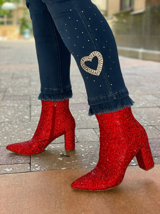 LULU-B NAVY DENIM HEART JEAN LULU-B