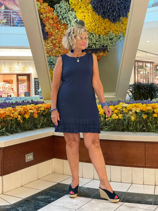 SIERRA NAVY SHIFT RUFFLE - Cathys Place