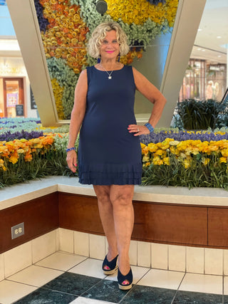 SIERRA NAVY SHIFT RUFFLE - Cathys Place