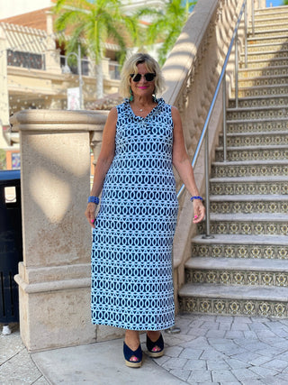 MELINA BLUE  RUFFLE MAXI - Cathys Place