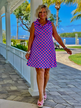 PINK SPADE RUFFLE DRESS - Cathys Place