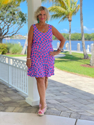 PINK SPADE LAYERED RUFFLE DRESS - Cathys Place