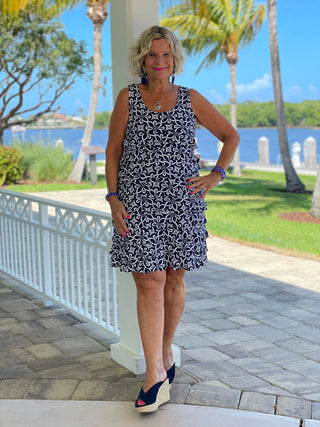 BRIGHTEN BLUE LAYERED DRESS - Cathys Place