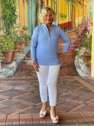 POWDER PERRI ZIPPER TOP - Cathys Place