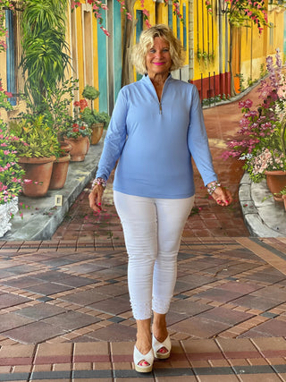 POWDER PERRI ZIPPER TOP - Cathys Place