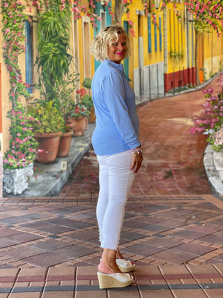 POWDER PERRI ZIPPER TOP - Cathys Place