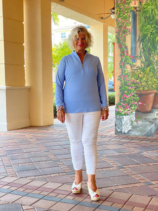 POWDER PERRI ZIPPER TOP - Cathys Place