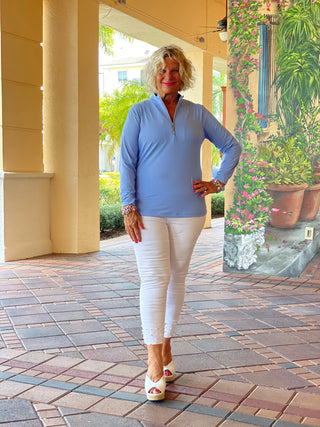 POWDER PERRI ZIPPER TOP - Cathys Place
