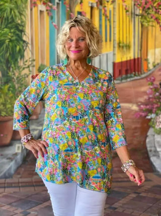 ISLAND GETAWAY ASYMMETRIC TOP LULU-B
